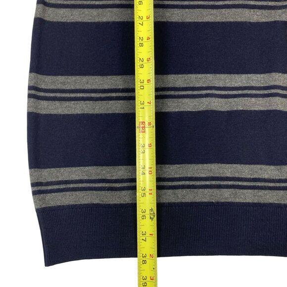 Premise Sweater Dress Women S Navy Blue Striped Stretchy Knit Bodycon Winterwear - Picture 12 of 16